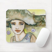 美しく、敏感な女の子のllustration マウスパッド (マウス)