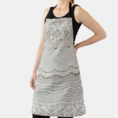 美しく、繊細で、白いレースの織物を詰め込む。  エプロン (インサイチュ)