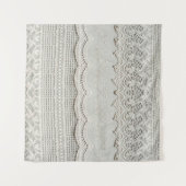 美しく、繊細で、白いレースの織物を詰め込む。  タペストリー (正面(横))