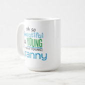 美しく、若いおばあさん コーヒーマグカップ (正面左)