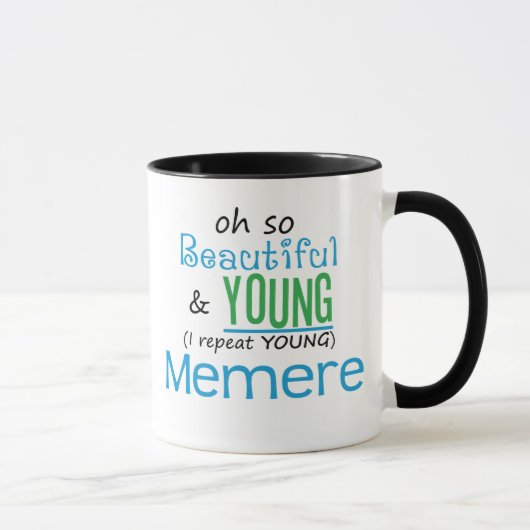 美しく、若いMemere マグカップ (右)