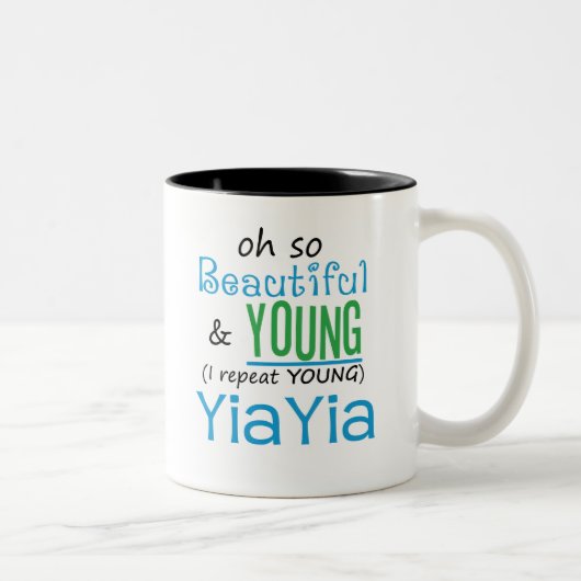 美しく、若いYiaYia ツートーンマグカップ (右)