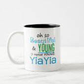美しく、若いYiaYia ツートーンマグカップ (左)