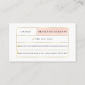 美しくBrowed 名刺 (裏面)