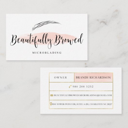 美しくBrowed 名刺 (正面/裏面)