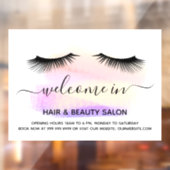 美しさのサロン ローズゴールドのまつげ ウィンドウステッカー ウィンドウサイン (シート2)