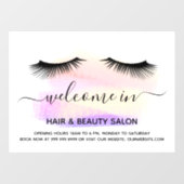 美しさのサロン ローズゴールドのまつげ ウィンドウステッカー ウィンドウサイン (シート)