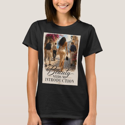 "美しさは自己説明不要" グラフィックTシャツ Tシャツ (正面)