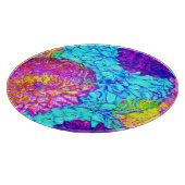 美しはっきりしたい花柄アート カッティングボード (角)