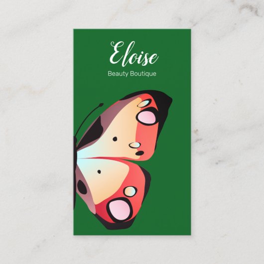 美しはっきりしたい蝶 名刺 (正面)