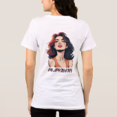 美しはっきりしたい – 激しい態度 トライブレンドTシャツ (裏面)