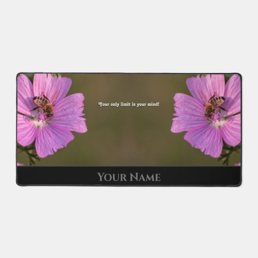 美しやる気を起こさせるい花の引用文 デスクマット (正面)