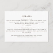 美しエレガントいひまわり秋結婚の エンクロージャーカード (正面)