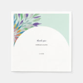 美しエレガントいカラフルボホウォーターの色のアート スタンダードカクテルナプキン (正面)