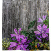 美しエレガントいカラフル野生の花 シャワーカーテン (正面)