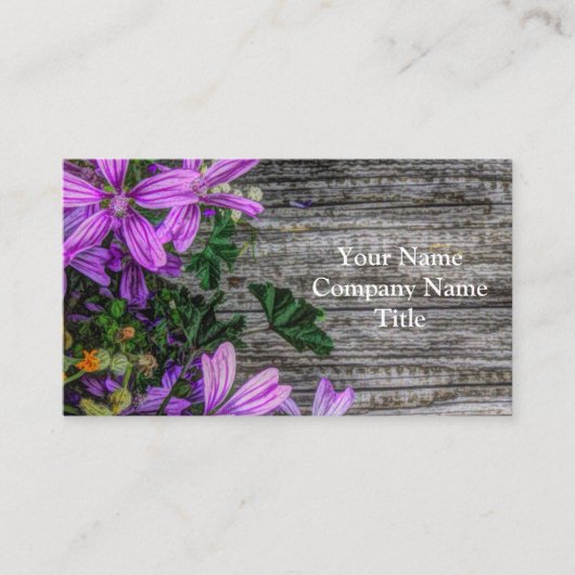 美しエレガントいカラフル野生の花 名刺 (正面)