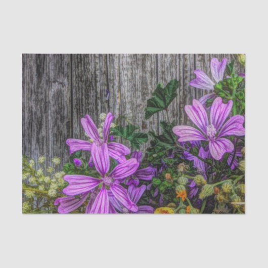 美しエレガントいカラフル野生の花 薄葉紙 (正面)