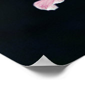 美しエレガントいピンクのマレーバラ花 ポスター (角)