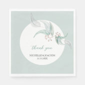 美しエレガントいユーカリの水彩画 スタンダードランチョンナプキン (正面)