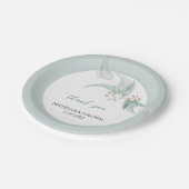 美しエレガントいユーカリの水彩画 ペーパープレート (アングル)