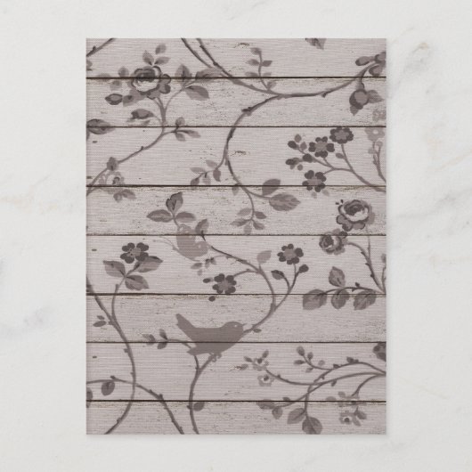 美しエレガントいヴィンテージフローラ ポストカード (正面)