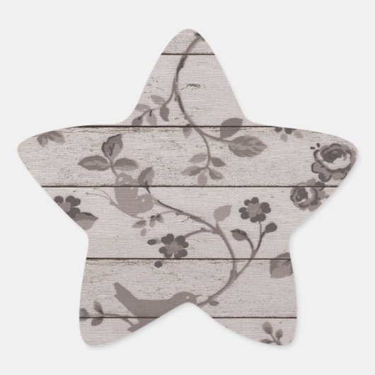 美しエレガントいヴィンテージフローラ 星シール (正面)