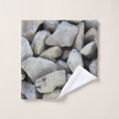 美しエレガントい灰色の小石のトレンディーパターン バスタオルセット (ウォッシュタオル)