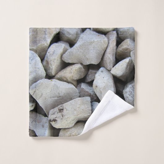 美しエレガントい灰色の小石のトレンディーパターン バスタオルセット (ウォッシュタオル)