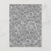 美しエレガントい白いガーリーラヴフローラ ポストカード (正面)