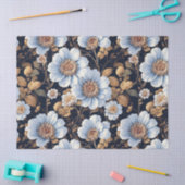 美しエレガントい白い花の切り離し 薄葉紙 (クラフト)