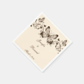 美しエレガントい結婚蝶のナプキン スタンダードカクテルナプキン (角)