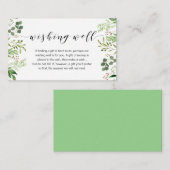 美しエレガントい緑結婚と願い エンクロージャーカード (正面/裏面)