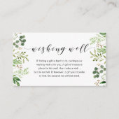 美しエレガントい緑結婚と願い エンクロージャーカード (正面)