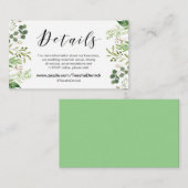 美しエレガントい緑、黒、結婚詳細 エンクロージャーカード (正面/裏面)