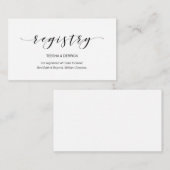 美しエレガントい黒いスクリ結婚プト エンクロージャーカード (正面/裏面)