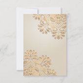 美しエレガント王室のいネイビ結婚ーブルズ 招待状 (裏面)