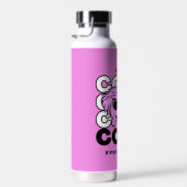 美しカッコいいいカッコいいピンクの犬の水瓶 ウォーターボトル (右面)