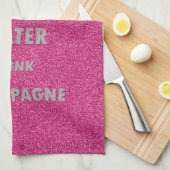 美しカッコいいいガーリー水のシャンパン キッチンタオル (四つ折り)