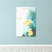 美しカッコいいい違う青いトーンの水色 キャンバスプリント (インサイチュ (ウッドフロア))