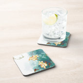 美しカッコいいい違う青いトーンの水色 コースター (右側)