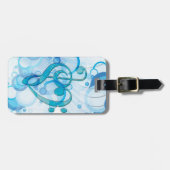 美しカッコいいい音楽がハートとして一緒に ラゲッジタグ (正面横)