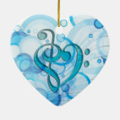 美しカッコいいい音楽をハート セラミックオーナメント (裏面)