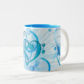 美しカッコいいい音楽をハート ツートーンマグカップ (正面右)