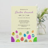 美しカラフルいイースターの卵 招待状 (スタンド正面)