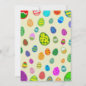 美しカラフルいイースターの卵 招待状 (裏面)