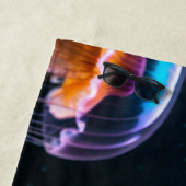 美しカラフルいクラゲパーソナライズされた ビーチタオル (インサイチュ)