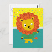 美しカラフルいライオ子供へン、ベビーの部屋 ポストカード (正面/裏面)