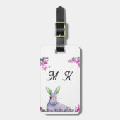 美しカラフルいラビットラゲージタグ ラゲッジタグ (正面縦)