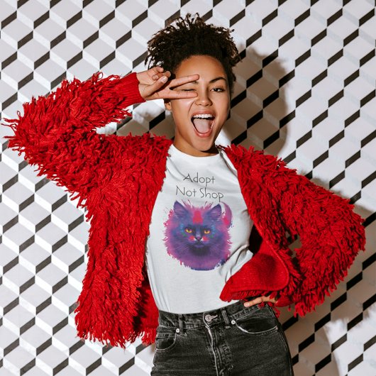 美しカラフルい猫芸術 Tシャツ