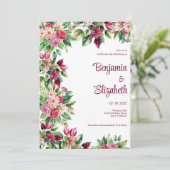 美しカラフルい田舎花の結婚花束 招待状 (スタンド正面)